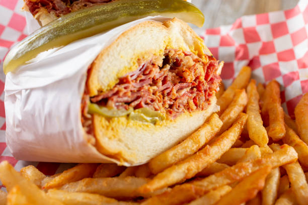 istock pastrami, fries 1323247866