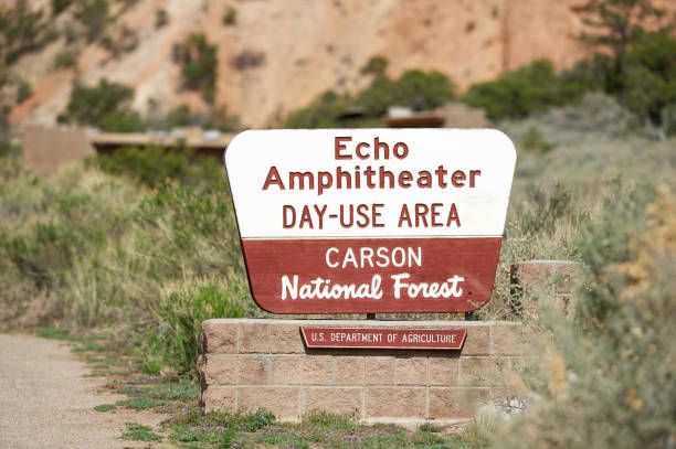 istock Echo Amphitheater Day Use Area sign in New Mexico 1323248967