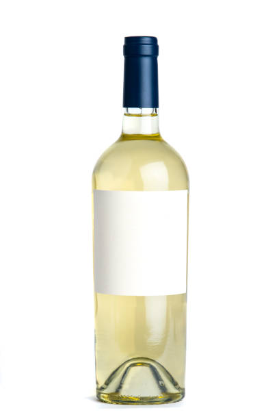 istock Bottle of White Wine with Blank Label 1323253344