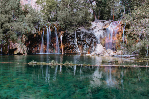 istock Hanging Lake waterfalls in spring in the Rock Mountains 1323259321