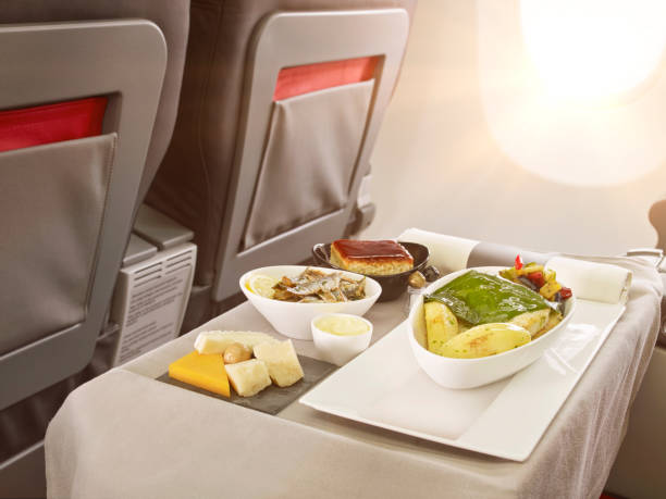 istock Business class food on board 1323269702