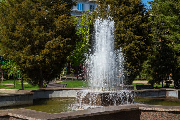 istock Fountain in the city park. 1323279688