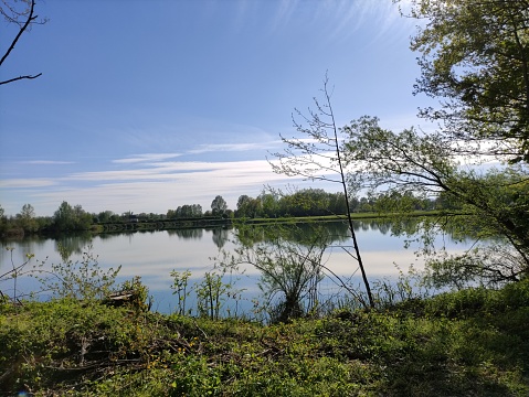 Beautiful lake near the Donau club