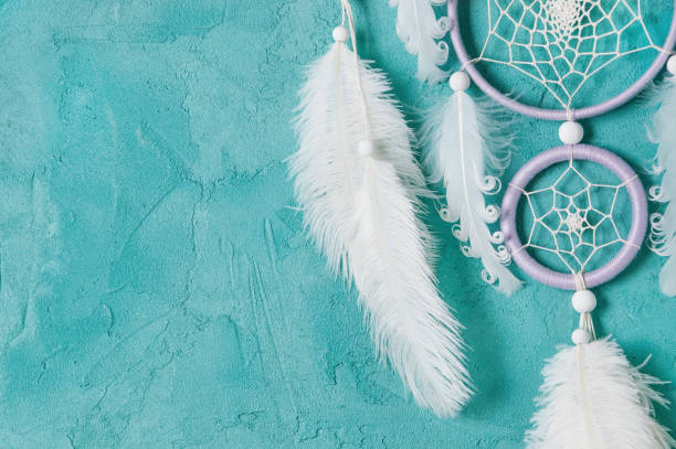 istock Lilac cream white dream catcher 1323288465