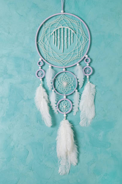 istock Lilac cream white dream catcher 1323288625