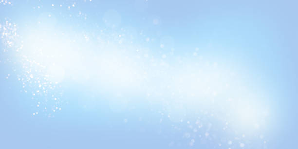 Abstract blue background blurry lights with bokeh. Summertime illustration for your ideas.