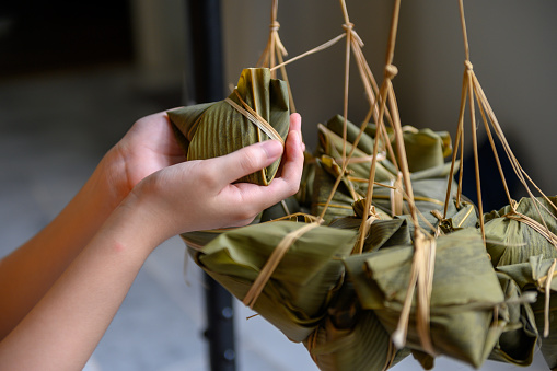 Rice dumpling. Traditional food in dragon boat festival