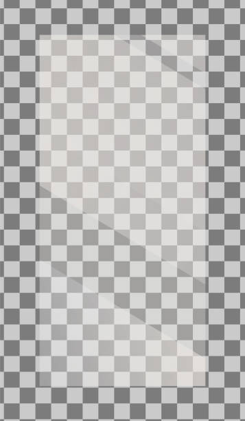 illustrazioni stock, clip art, cartoni animati e icone di tendenza di illustrazione in vetro trasparente per il rapporto schermo smartphone (19:9) - rectangle tile shiny white