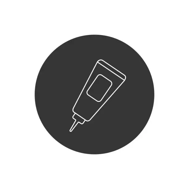 Vector illustration of Glue line icon. Glue design concept from collection. Simple element vector illustration on white background