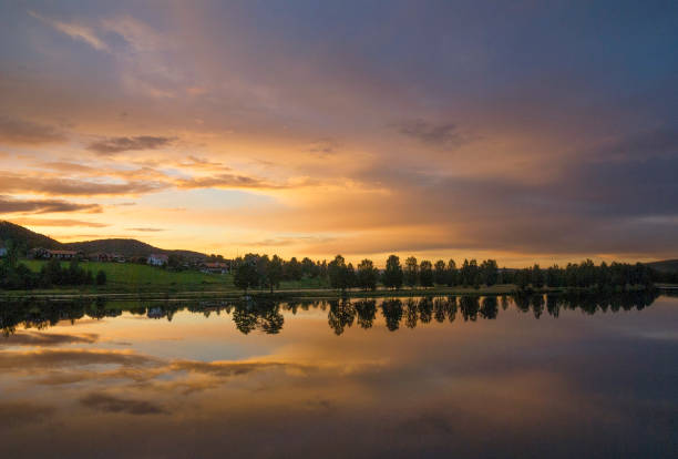 istock Sunset over the Ljusnan river near Jarvso 1323295951
