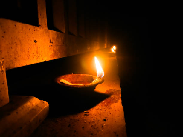 istock Lighting coconut oil lamp 1323306962