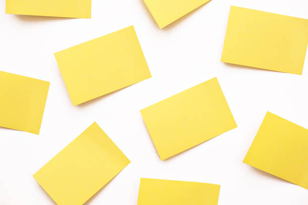 istock A group of yellow post-it notes memo sticker papers note pads on the wall 1323308029