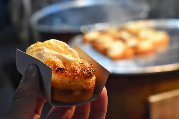 Photo of Gyeran-bbang or egg bread is a famous street food in South Korea.