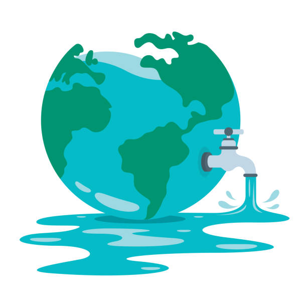 illustrazioni stock, clip art, cartoni animati e icone di tendenza di concetto di word water day - water conservation illustrations
