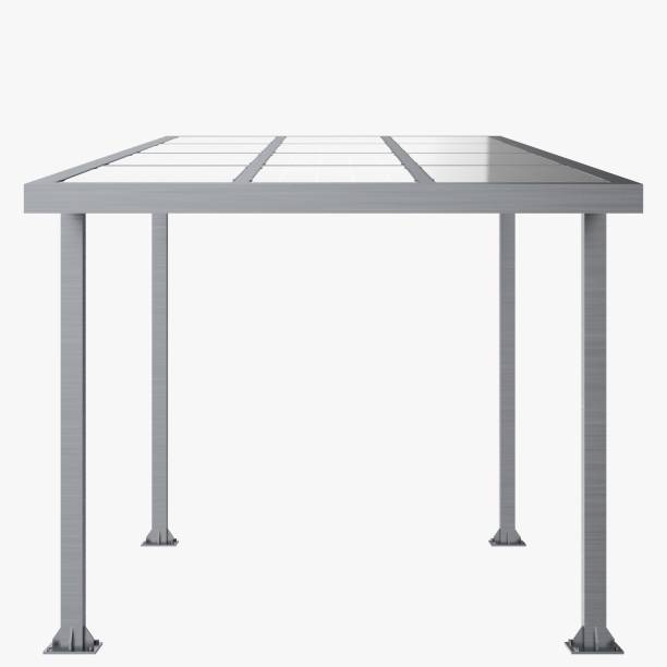 istock Parking shelter with solar panels 1323319218