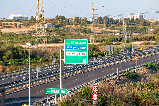 Multiple Lane Highway in Messina Province, Sicily