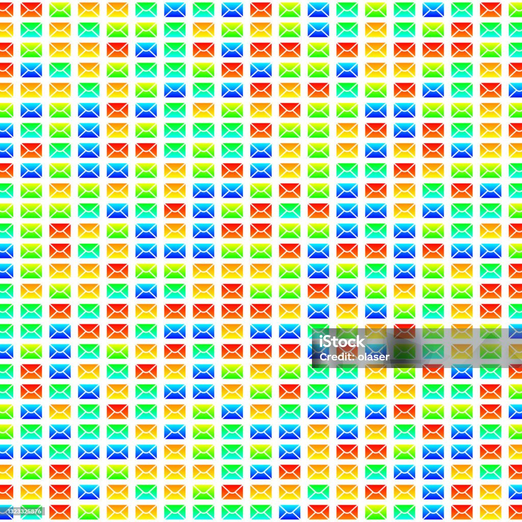 Envelope Matrix Envelopes In Matrix Pattern Illustration Bright Colors Stock ...