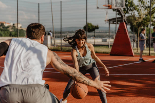 istock Basketball action, one on one 1323328460