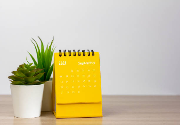 istock Calendar for September 2021 . Desktop calendar for planning, scheduling, assigning, organizing, and managing each date. 1323333129