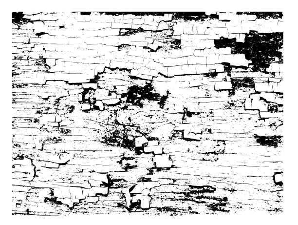 木製のテクスチャに古いしわとひび割れた塗料 - concrete wall wall rustic backgrounds点のイラスト素材／クリップアート素材／マンガ素材／アイコン素材