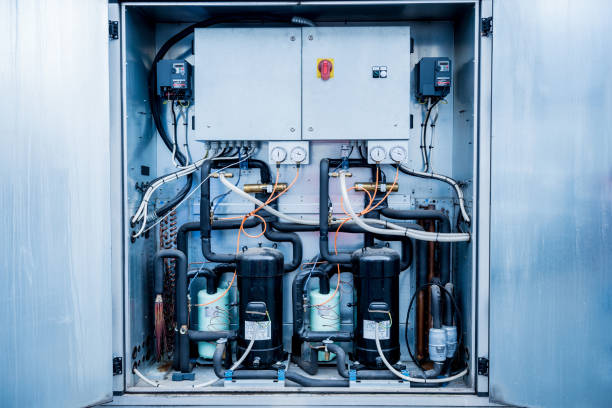 istock Control panels and frequency converters in the supply section of the ventilation unit 1323336547