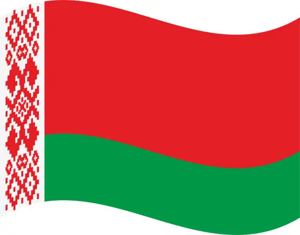 Vector illustration of Belarus waving flag