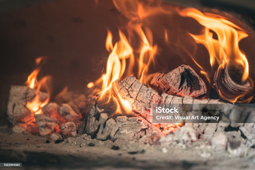 bbq fire is in the oven bbq fire is in the oven (5 of 12) Smoke - Physical Structure Stock Photo