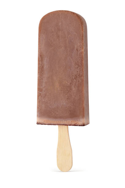 istock Brown chocolate popsicle ice cream isolated on white. 1323348875