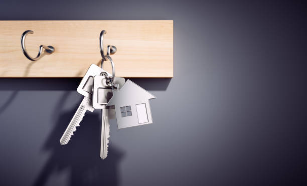 istock Hanging House Keys with Keyring 1323352210