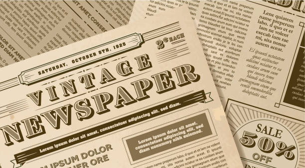 37,800+ Vintage Newspaper Headline Stock Illustrations, Royalty
