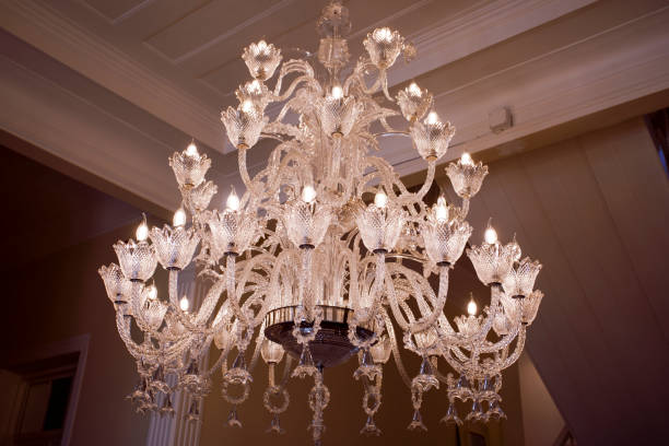 Chrystal chandelier close up