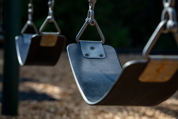 istock Close Up Image of a Playground Swing 1323380614