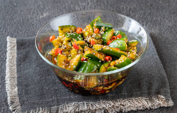 istock Bowl of Chinese smashed cucumber salad 1323380690