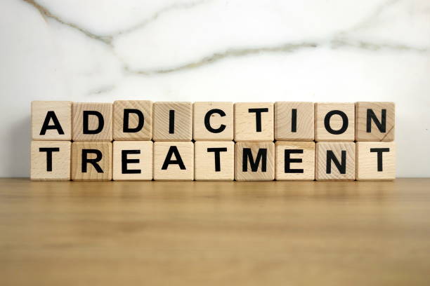 istock Addiction treatment text from wooden blocks 1323380788