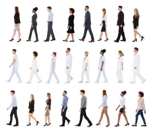 istock Multiracial Businesspeople Walking In Row 1323382740