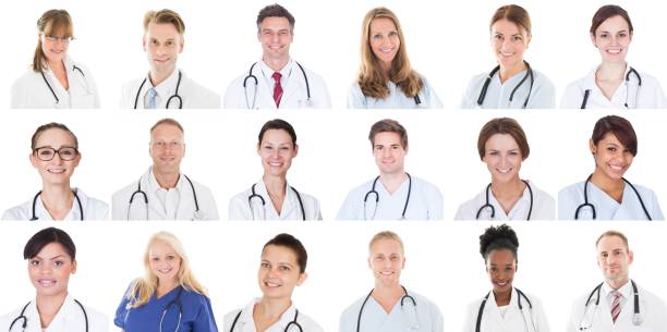 istock Happy Diverse Doctor People Group Set 1323383070