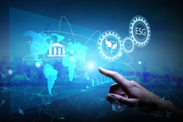 the use of artificial intelligence to analyze the risks of investing in a business model and assess the importance of esg in enterprise management - esg stockfoto's en -beelden