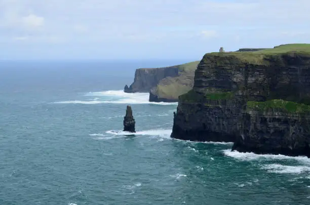 Beautiful seascape of the Cliffs of Moher in Ireland