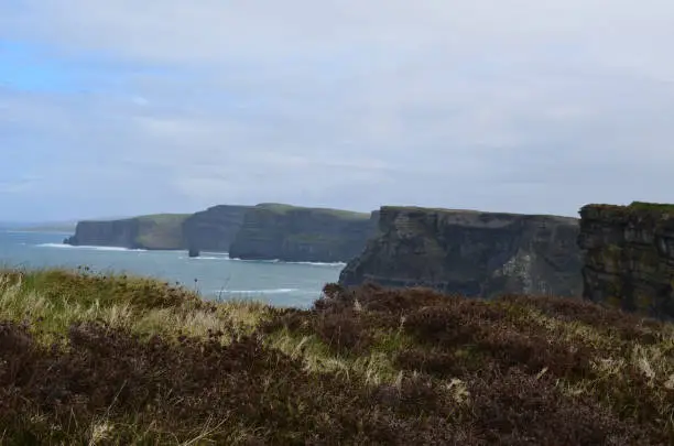beautiful scenic view of the cliffs of moher in Ireland