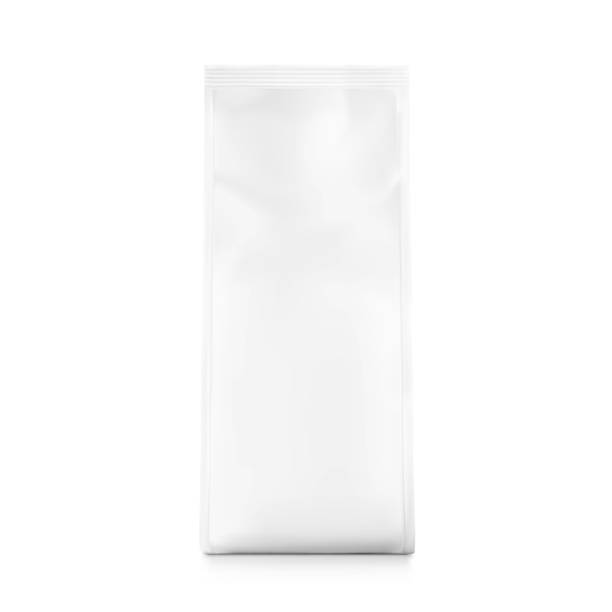 istock Quad seal bag with vertical gussets. Frontal view. High realistic detail. 1323398345