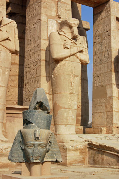 istock Ancient Egyptian statues of Pharaoh Ramses II, Ramasseum, Luxor 1323404515