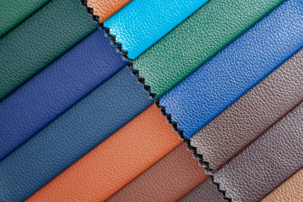 istock Background image - samples of leather of various colors 1323406001
