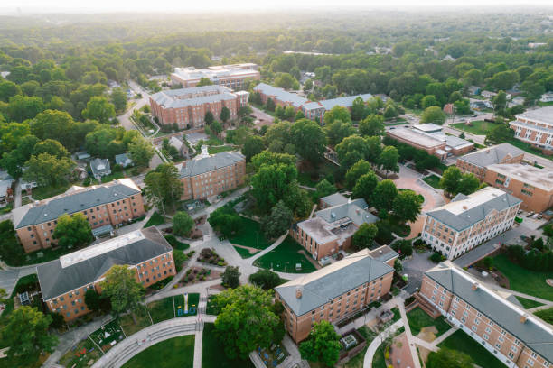 istock Aerial over North Carolina Central University in the Spring 1323420727
