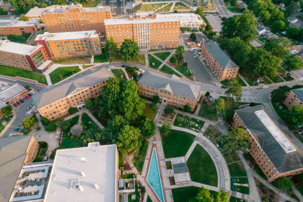 istock Aerial over North Carolina Central University in the Spring 1323420751