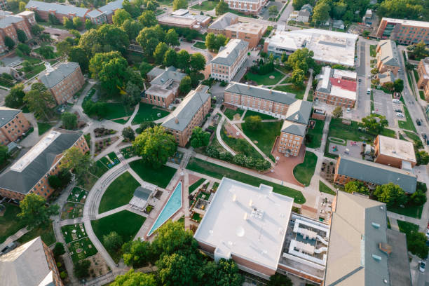 istock Aerial over North Carolina Central University in the Spring 1323420761