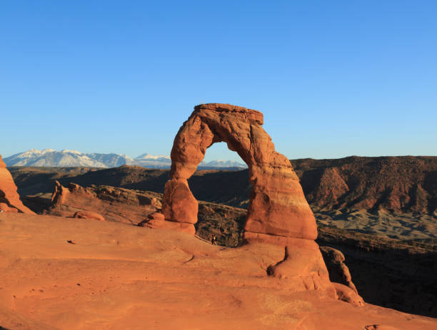 Mystical Delicate Arch of Arches National Park Utah with Sunset Mystical Delicate Arch of Arches National Park Utah with Sunset delicate arch stock pictures, royalty-free photos & images