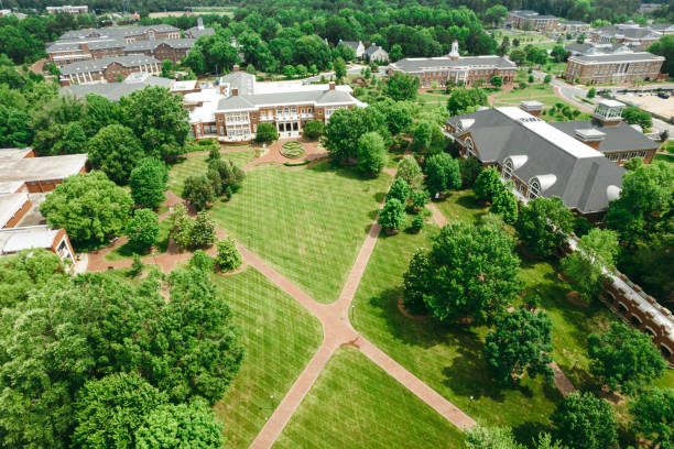 istock Aerial over college campus in the spring 1323422327