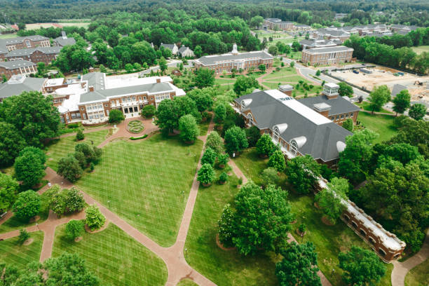 istock Aerial over college campus in the spring 1323422340