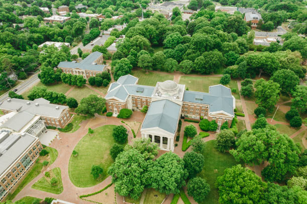istock Aerial over college campus in the spring 1323422363