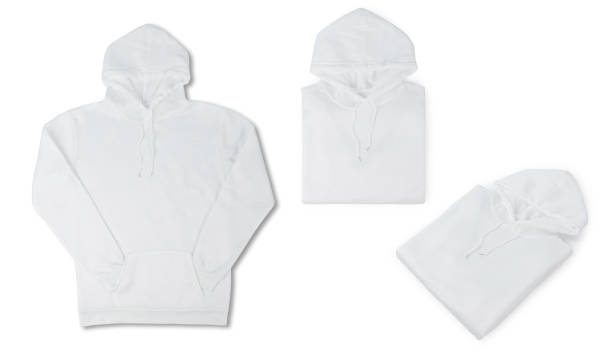 istock Set of White Pullover Hoodie isolated on white background with clipping path 1323422435